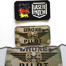 Drohnenpilot Taktischer Patch - Lasercut Patch mit Klett
