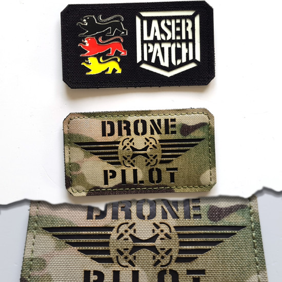 Drohnenpilot Taktischer Patch - Lasercut Patch mit Klett