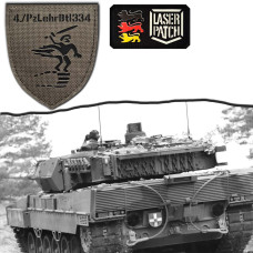 Bundeswehr Panzerlehrbataillon Kettengeist Deutscher Panzer Geist - Lasercut Patch mit Klett