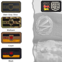 DEU Deutschland Taktische Flagge Identifikations - Lasercut Patch mit Klett
