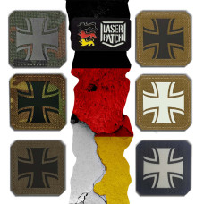 Bundeswehr Eisen Kreuz - Lasercut Patch mit Klett