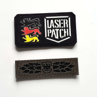DEU Tactic  - Lasercut Patch mit Klett