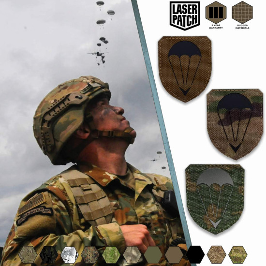 Deutscher KSK Fallschirmjäger Spezialkräfte Taktischer - Lasercut Patch mit Klett