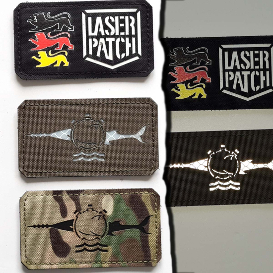 Deutscher Marinetaucher Marine Taucher Taktischer - Lasercut Patch mit Klett