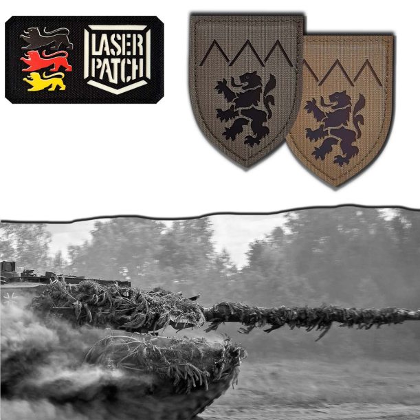Bundeswehr Panzerdivision Deutsche Panzerdivision Taktischer - Lasercut Patch mit Klett
