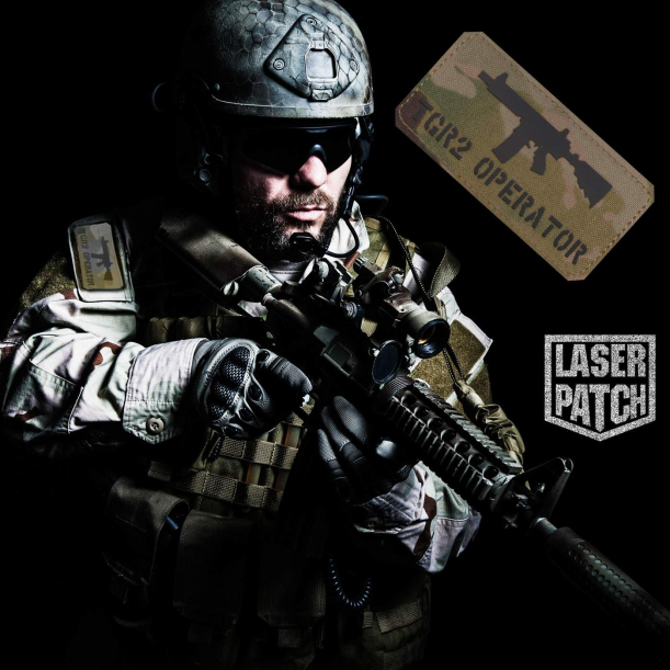 Waffe TGR mit Individuellem Namen – Lasercut Patch mit Klett