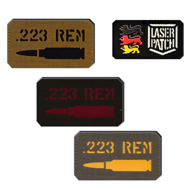 Remington .223 - Militär - Lasercut Patch mit Klett