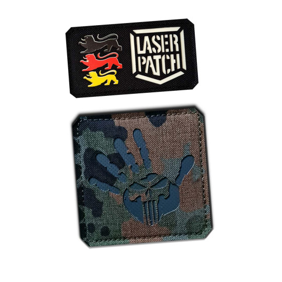 Punisher Schädel Taktischer Moral - Lasercut Patch mit Klett