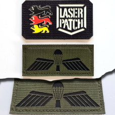 Niederländische Fallschirmjäger Flügel Militär Sprungqualifikation Taktischer - Lasercut Patch mit Klett