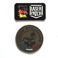 Französische Fremdenlegion Taktischer Patch - 2ème Régiment Étranger - Lasercut Patch mit Klett