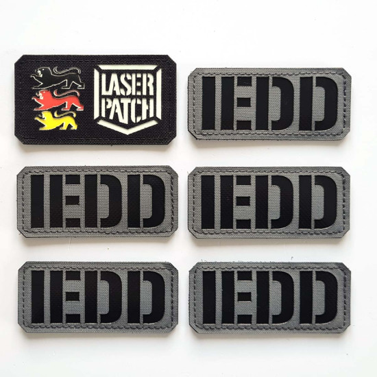 IEDD - Improvised Explosive Device Disposal Definition - Lasercut Patch mit Klett