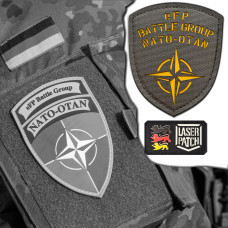 NATO Battle Group Multinationale Streitkräfte Taktischer - Lasercut Patch mit Klett