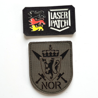 Norwegische Armee Taktischer Patch - Hæren Militärische Streitkräfte - Lasercut Patch mit Klett