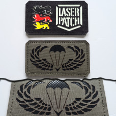 Fallschirmjäger Sprungflügel Militär Luftlandequalifizierter Taktischer - Lasercut Patch mit Klett