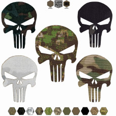 Punisher Schädel Alternatives Design Taktischer Moral - Lasercut Patch mit Klett