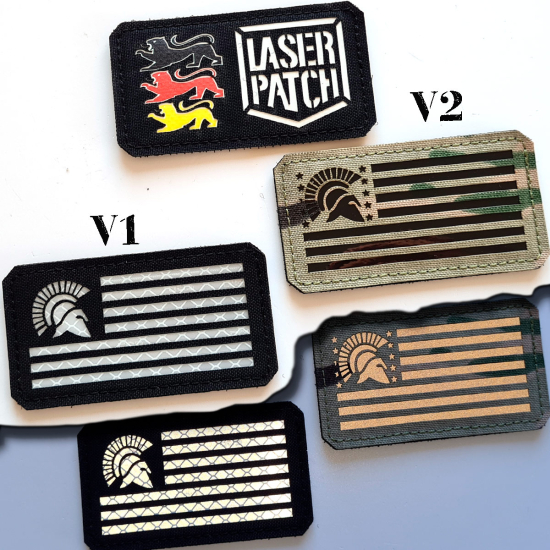 US Taktischer Spartaner Krieger Moral - Lasercut Patch mit Klett