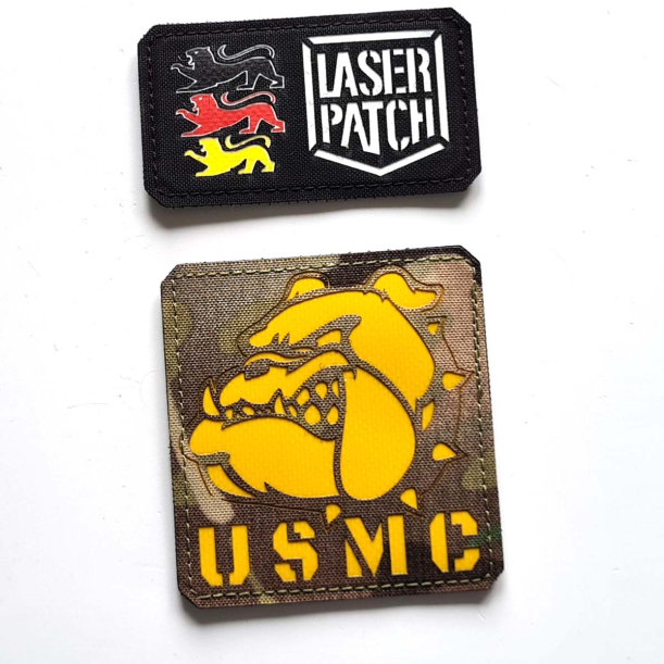 US Army USMC mit Ihrem Text - Lasercut Patch mit Klett