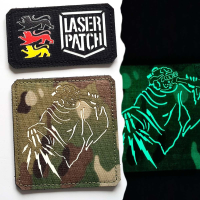 Taktischer Spezialkräfte Geist Division Moral - Lasercut Patch mit Klett