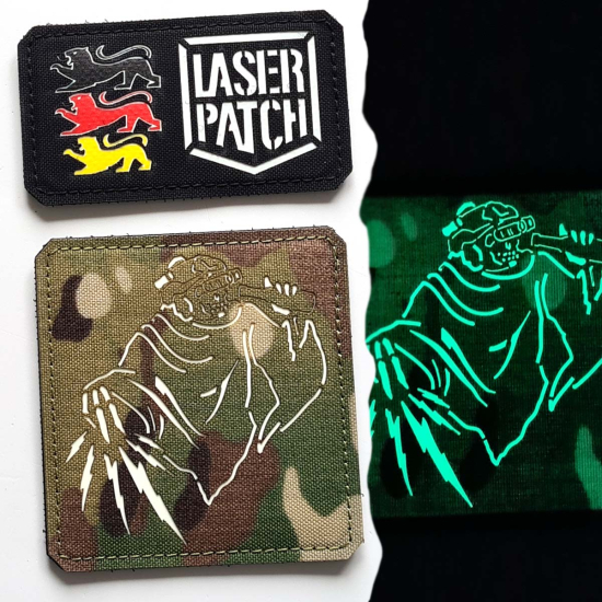 Taktischer Spezialkräfte Geist Division Moral - Lasercut Patch mit Klett