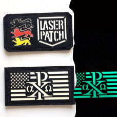 USA Flagge Chi Rho Christlicher Patch