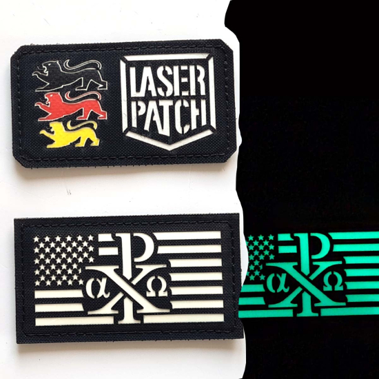 USA Flag Chi Rho Christian Patch