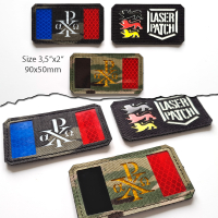 Frankreich Flagge Chi Rho Christlicher Patch