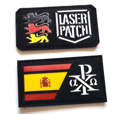 Spanien Flagge Chi Rho Christlicher Patch