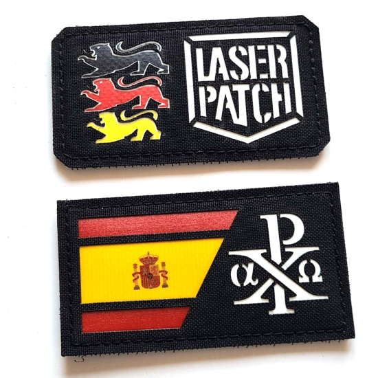 Spanien Flagge Chi Rho Christlicher Patch