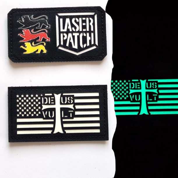USA Flagge Deus Vult Taktischer Moral Patch