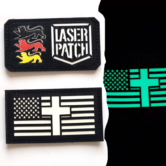 USA Flag Catholic Cross Patch