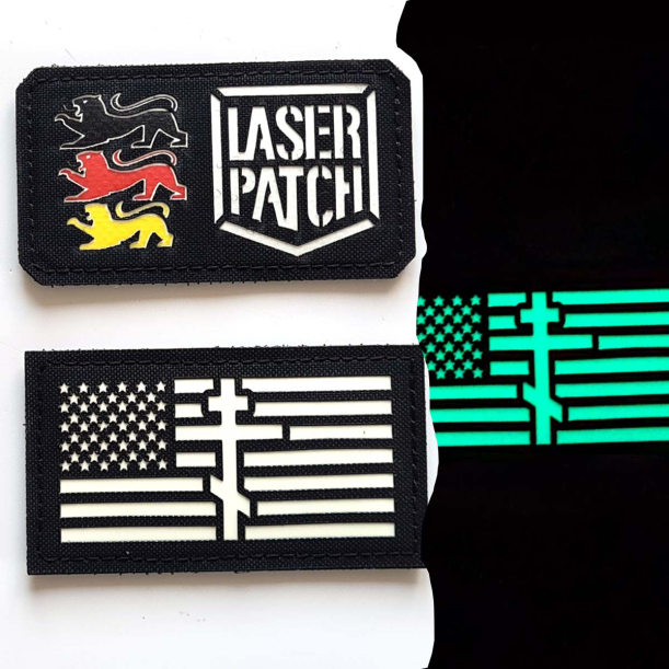 USA Flag Orthodox Cross Patch