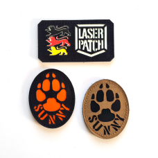 Klett-Patches für Hunde - K9 Name Laser Patch
