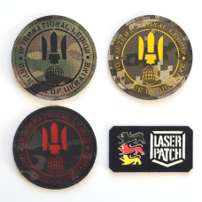 Ukraine Internationale Legion Ausländische Freiwillige Taktischer - Lasercut Patch mit Klett