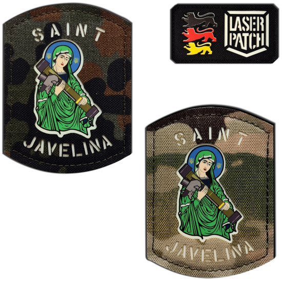 Ukraine Sankt Javelin Taktischer Moral - Lasercut Patch mit Klett