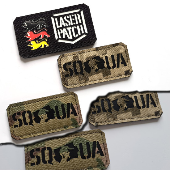 SQ UA Squad Ukraine PC Games - Lasercut Patch mit Klett