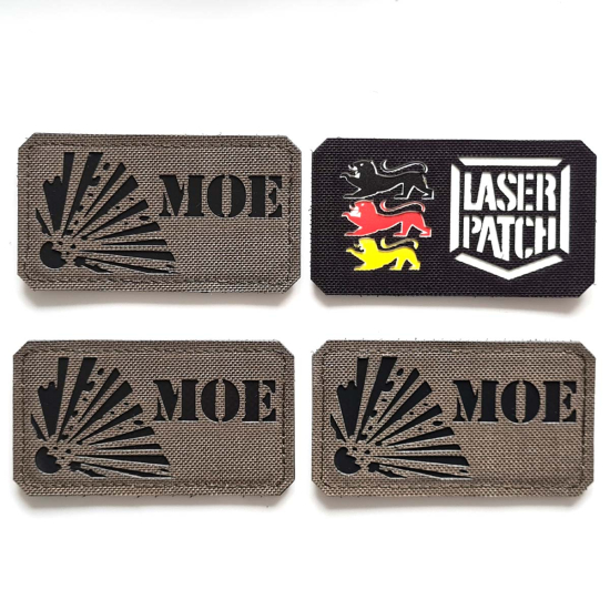 MOE Munitions Explosive Spezialist Taktischer - Lasercut Patch mit Klett
