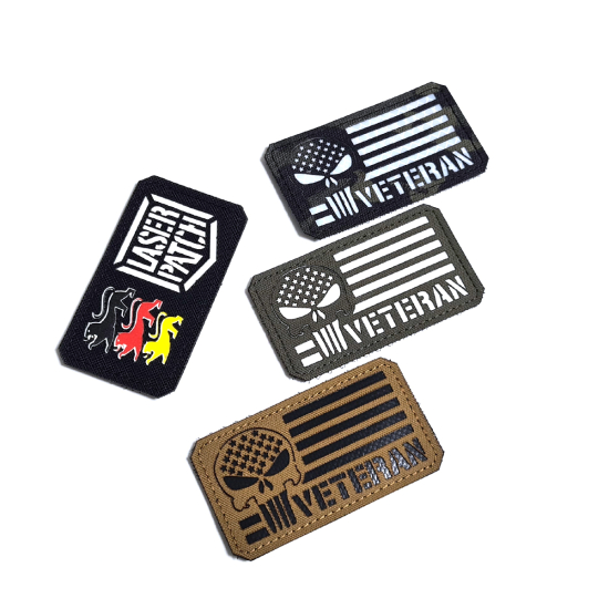 US Veteran Militärdienst Anerkennungs Taktischer - Lasercut Patch mit Klett