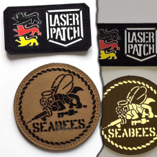US Army Seabees - Lasercut Patch mit Klett