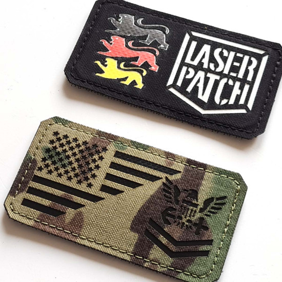America Flag Army mit Rang Abzeichen - Lasercut Patch mit Klett