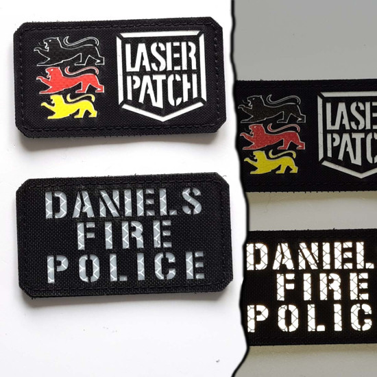 Fire Police Name Laser Patch