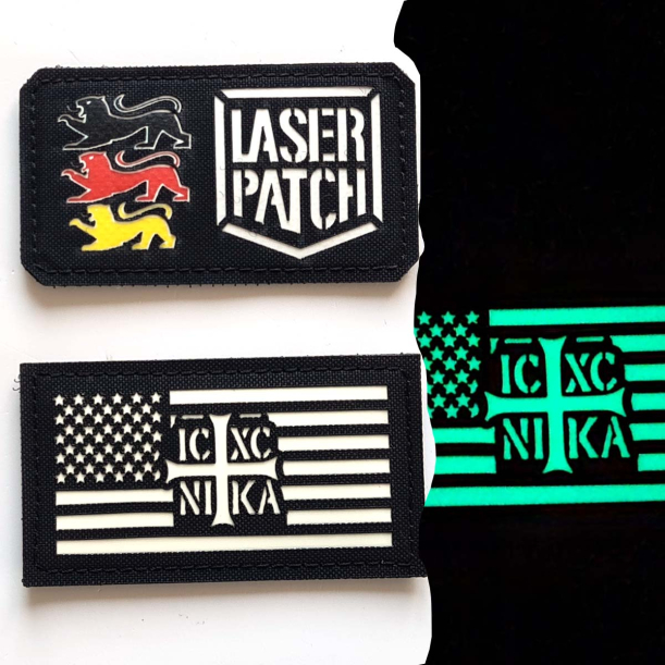 USA Flagge ICXC NIKA Orthodoxer Christlicher Patch