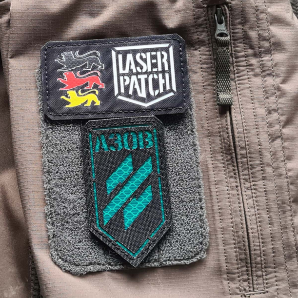 Azov Brigade Ukraine Militär Taktischer - Lasercut Patch mit Klett