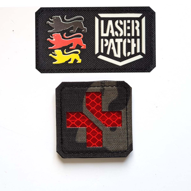 Rotes Kreuz - Medic - Lasercut Patch mit Klett