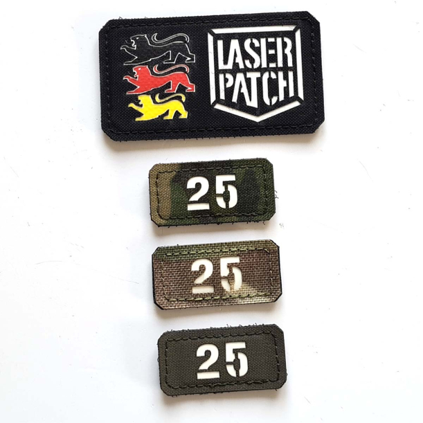 Kleine Individuelles Namensband - EDC - Lasercut Patch mit Klett