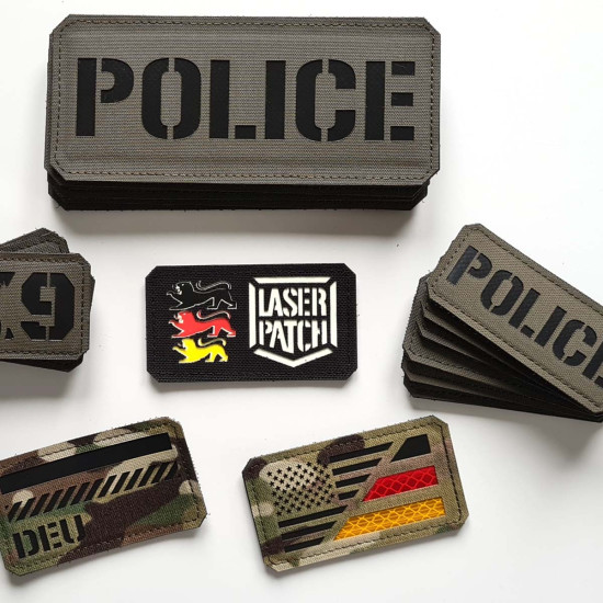 Chestrigs - Plattenträger - Rückenpatch passend für die Tactical Vest Benutzerdefinierter - Lasercut Patch mit Klett