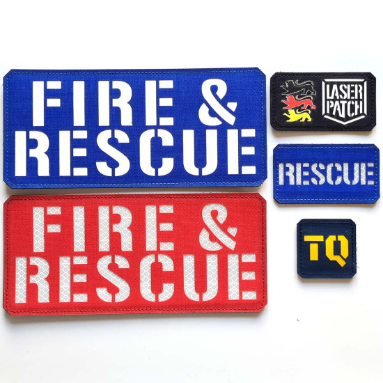 Chestrigs - Plattenträger - Rückenpatch passend für die Tactical Vest Benutzerdefinierter - Lasercut Patch mit Klett