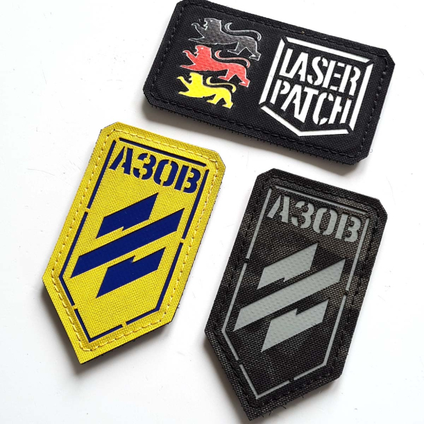 Azov Brigade Ukraine Militär Taktischer - Lasercut Patch mit Klett