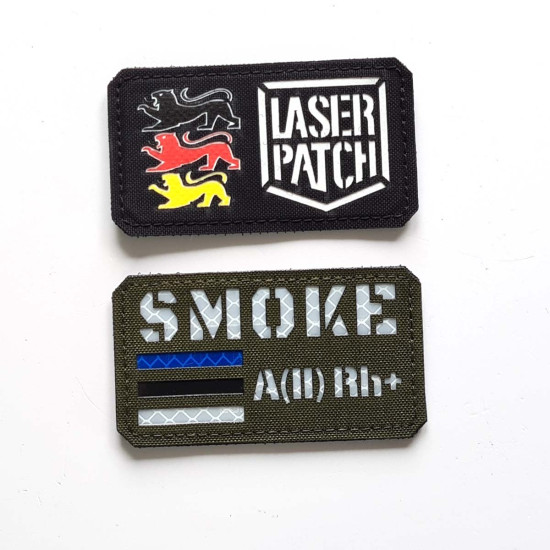 Personalisierter Namenspatch mit Länderfahne – Lasercut Patch mit Klett