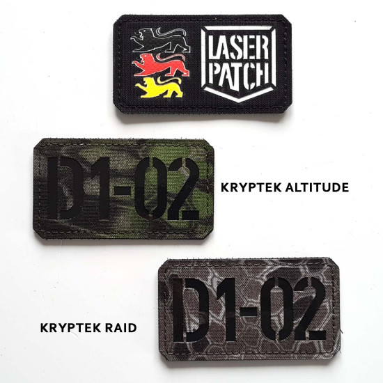 Individuelles Callsign Namenband - Militärisches Taktisches - Lasercut Patch mit Klett