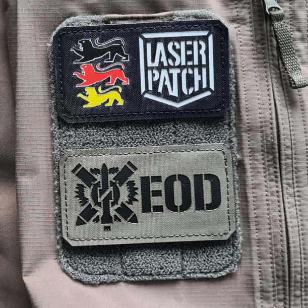 EOD Explosive Ordnance Disposal Fortgeschrittener Techniker Taktischer - Lasercut Patch mit Klett